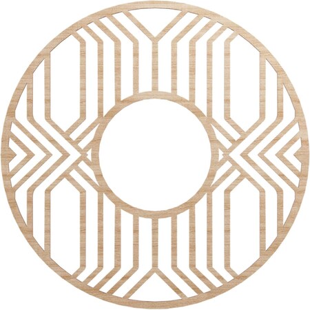 Ekena Millwork Empire Wood Fretwork Pierced Ceiling Medallion, Alder, 32"OD x 11 3/4"ID x 3/8"T CMWP32X32X0375EPAL